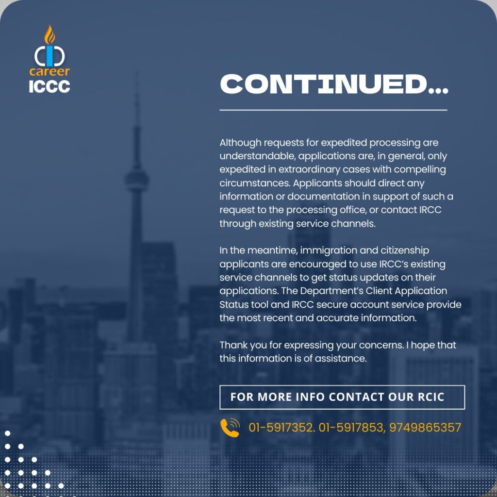 Response from IRCC on Delayed Visa Decisions